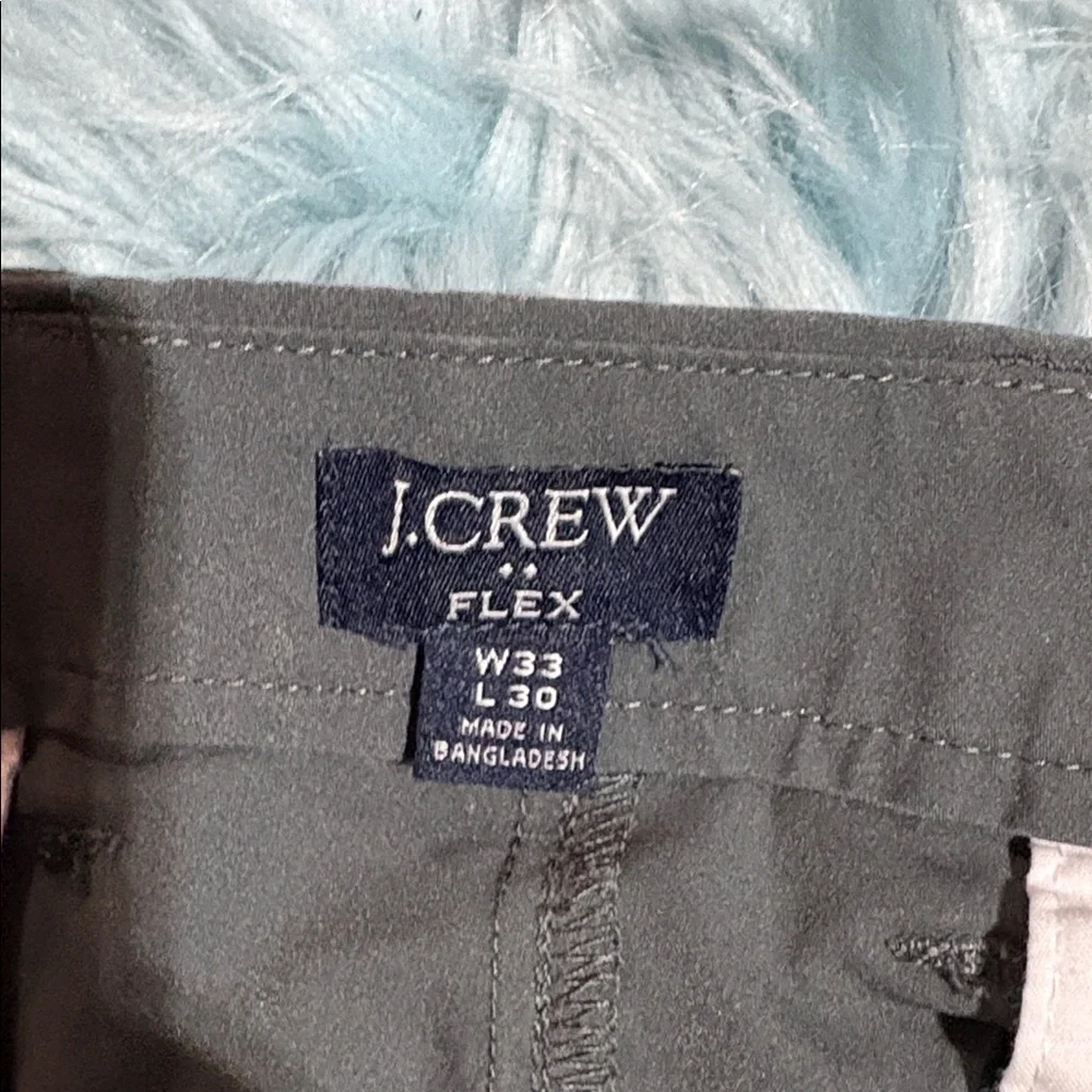 J. Crew Factory Flex Slim-fit Tech Chino Pant Grey Sz 33X30